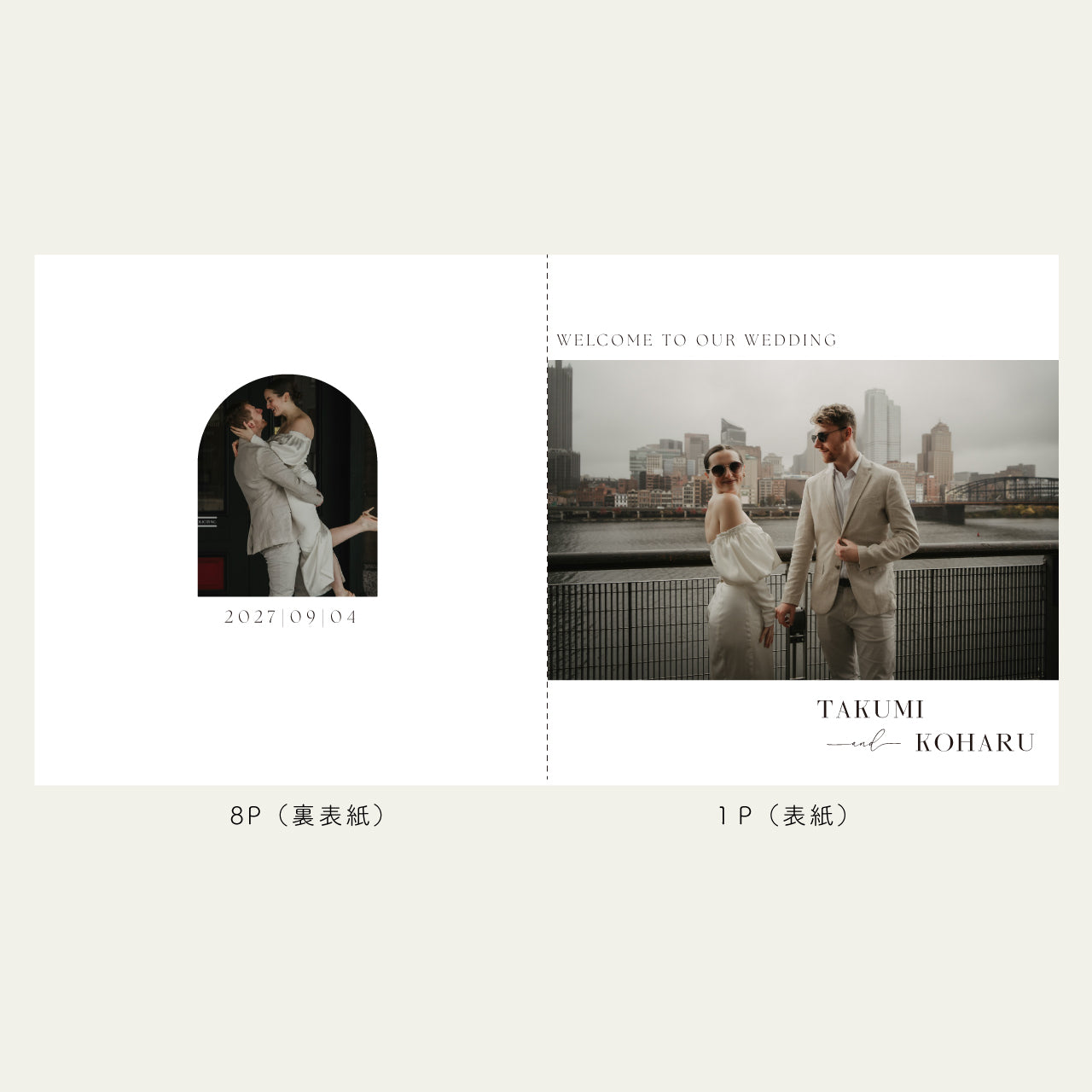 8Pスクエア型プロフィールブック(席次表なし)01|席次表無し|選べる内容|結婚式|披露宴