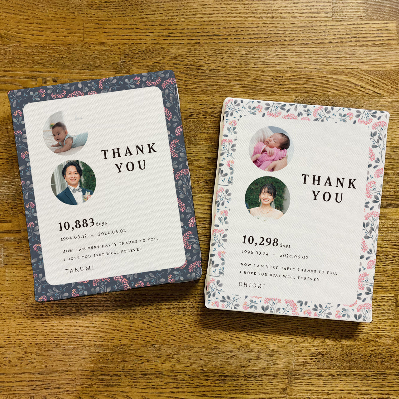 【子育て感謝状botanical】キャンバスボード|両親贈呈品|記念品|選べるカラー|選べるサイズ